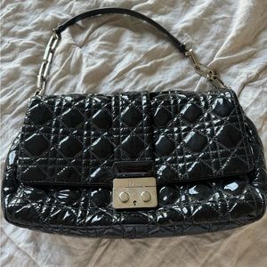 Vintage Christian Dior Patent Leather Shoulder Bag